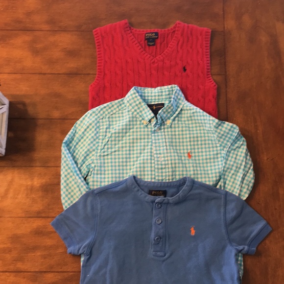 Boys 3-piece set of Boys Ralph Lauren tops size 7 - Picture 1 of 4